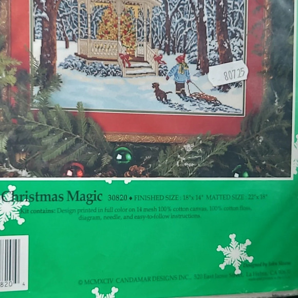 NWT Christmas Magic vintage something special needlepoint  kit 18"x14" Cotton - Picture 3 of 4